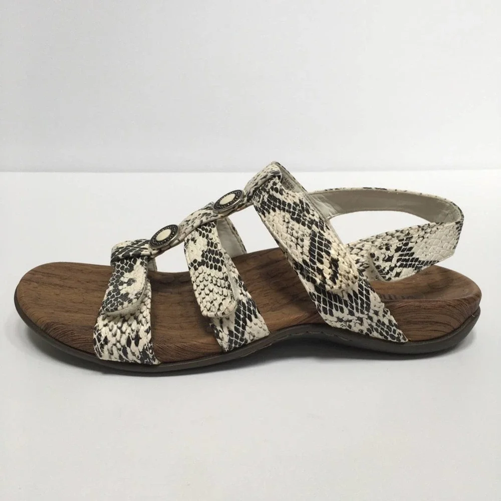 Orthaheel Vionic Yasmin Snakeskin Footbed Sandal, Size 6